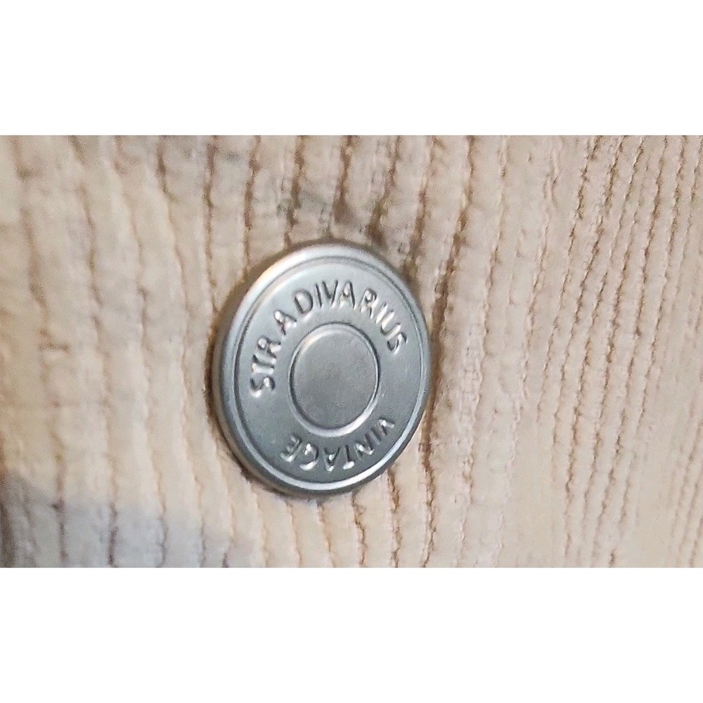 Stradivarius Cropped Corderoy Shacket Snap Branded Button Front Pockets Size M - Picture 4 of 7